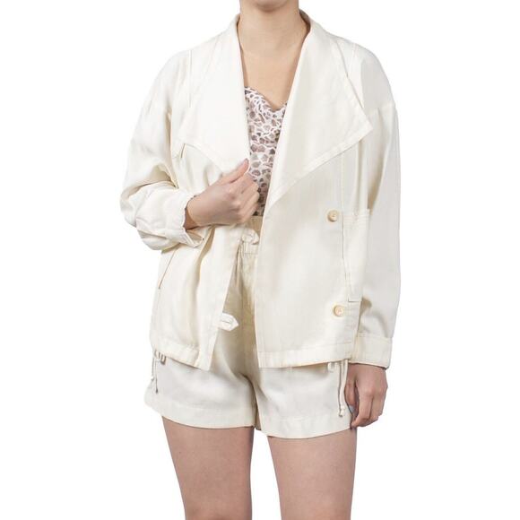 Nordstrom Mauby XS button-up off-white jacket with adjustable hem soft and new! - Picture 1 of 6
